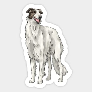 Cute Borzoi Dog Sticker